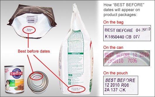 What is the shelf life of an open can of dog food