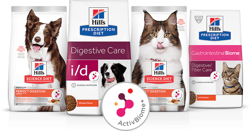 Grouping of Hill’s products with ActivBiome+ technology