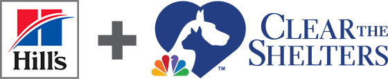 hill’s pet nutrition and clear the shelters logos