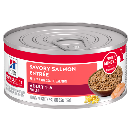 Adult Savory Salmon Entrée Cat Food | Hill's Science Diet