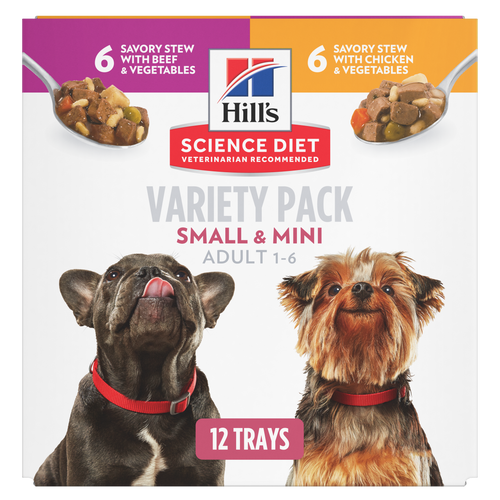 Adult Small & Mini Chicken & Vegetables, Beef & Vegetables Canned