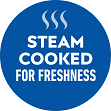 Gently steam-cooked to lock in nutrients, flavor & aroma